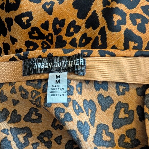 Heart Shaped Leopard Print Satin Midi Skirt from Urban Outfitters - Picture 9 of 12